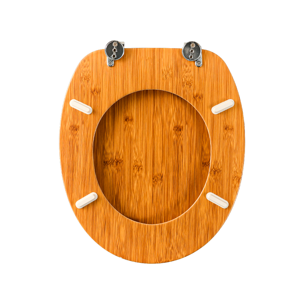 Mao bamboo carbonised effect laminated toilet seat
