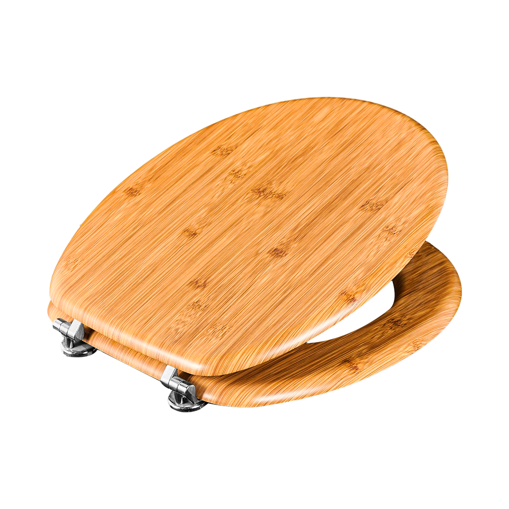 Mao bamboo carbonised effect laminated toilet seat