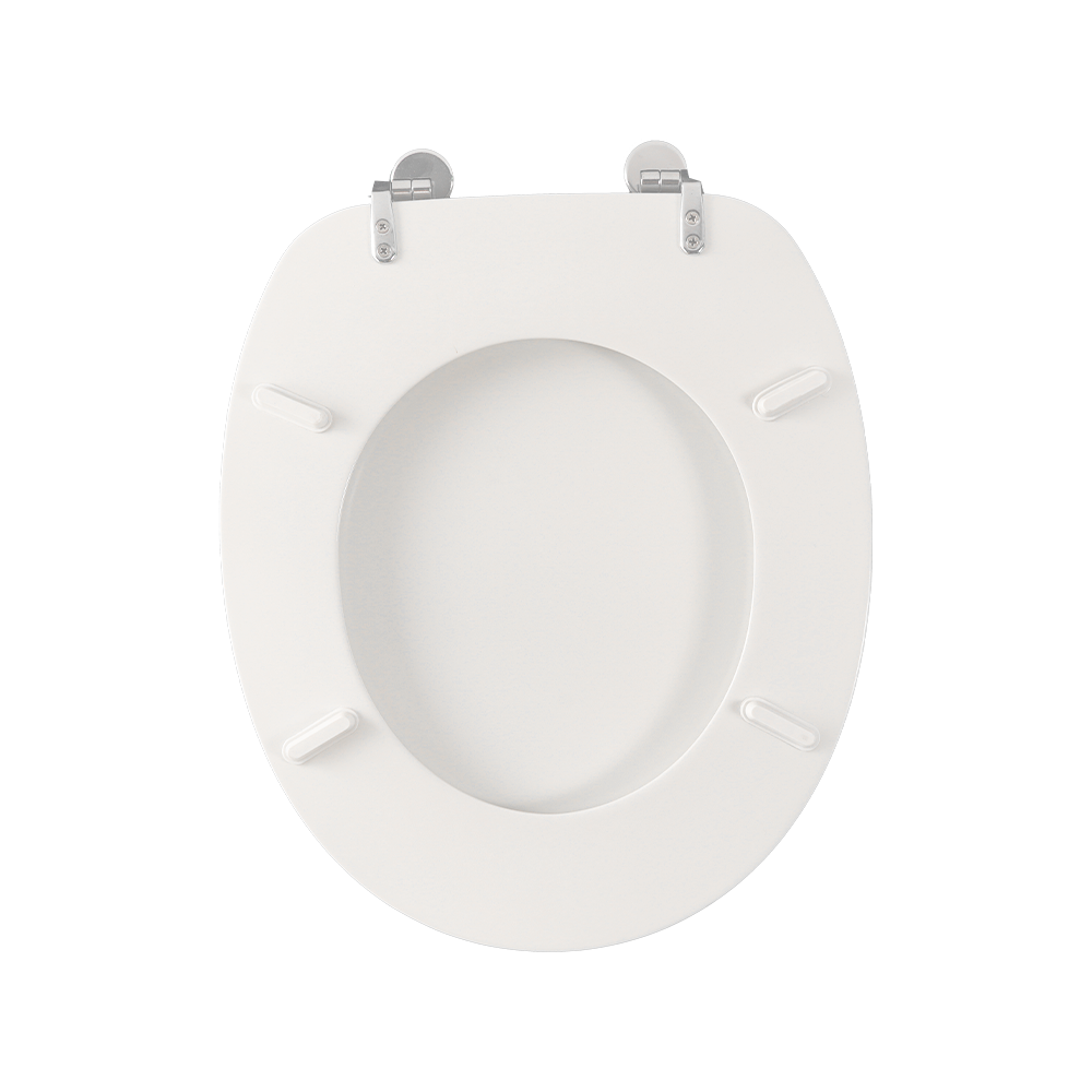 1519 Classic 18" white moldedround round edge white moulded toilet seat