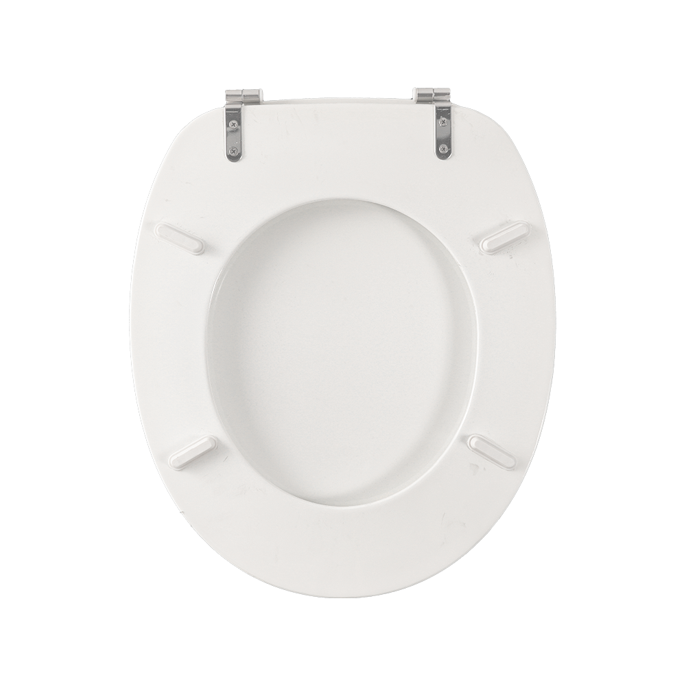 1519 Stainless steel hinged white molded toilet seat