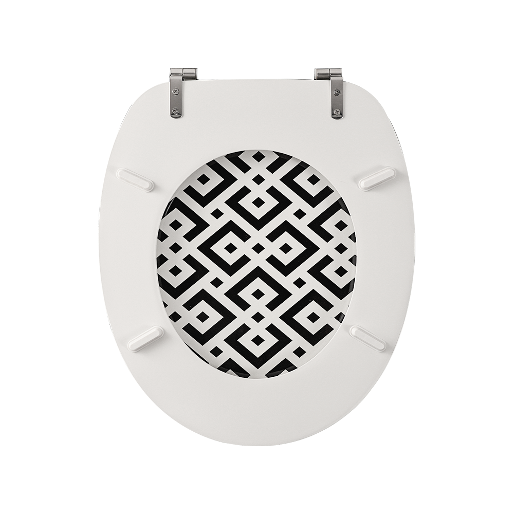 Beautiful patterned water transfer printed toilet seat 