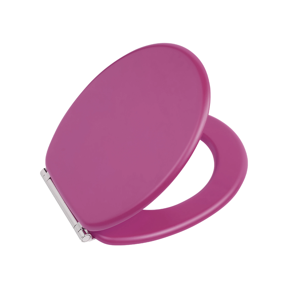 Purple matte skin-like finish molded toilet seat Purple matte skin-like finish molded toilet seat