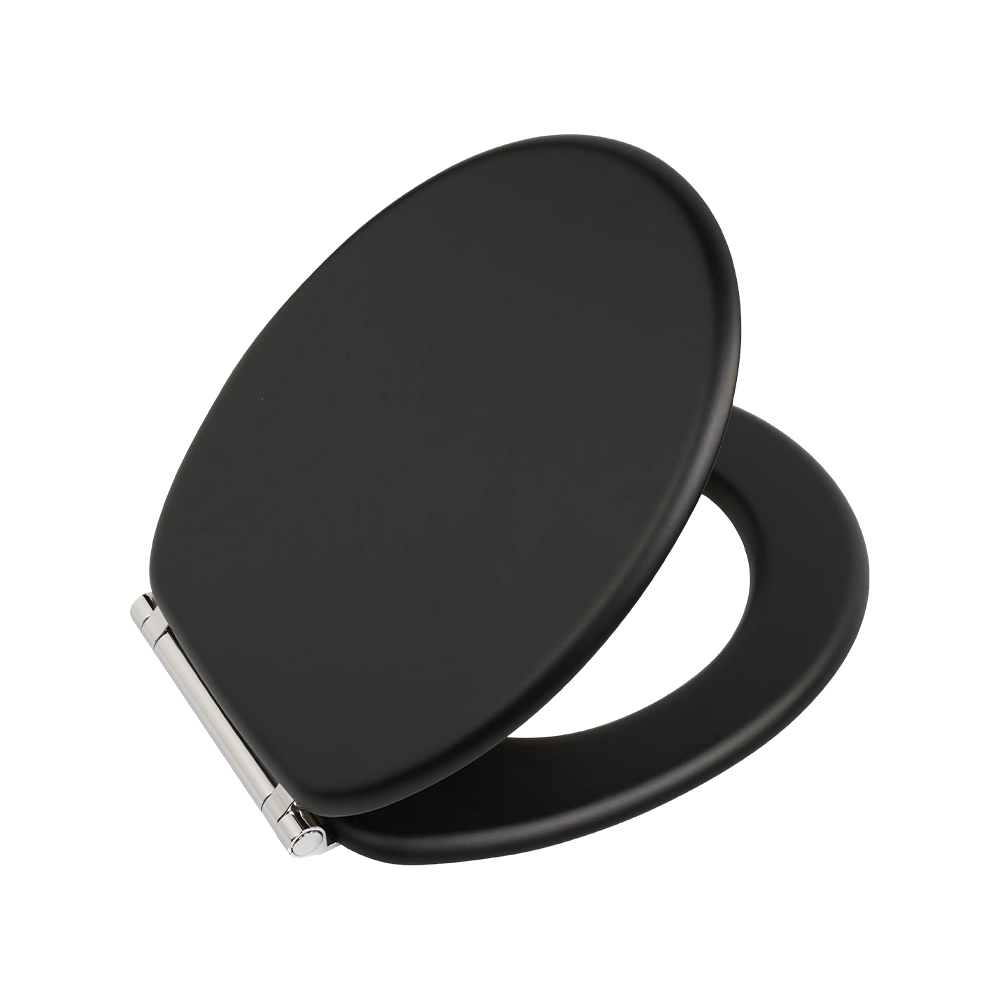 Matte black skin-like textured molded toilet seat Matte black skin-like textured molded toilet seat