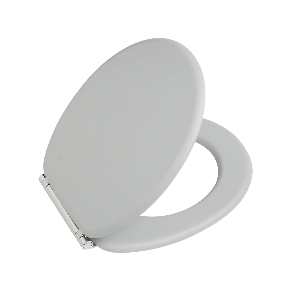 Matte gray skin-like textured molded toilet seat Matte gray skin-like textured molded toilet seat