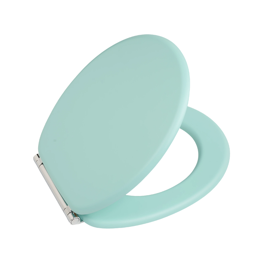 Mint-colored matte skin-like textured molded toilet seat Mint-colored matte skin-like textured molded toilet seat