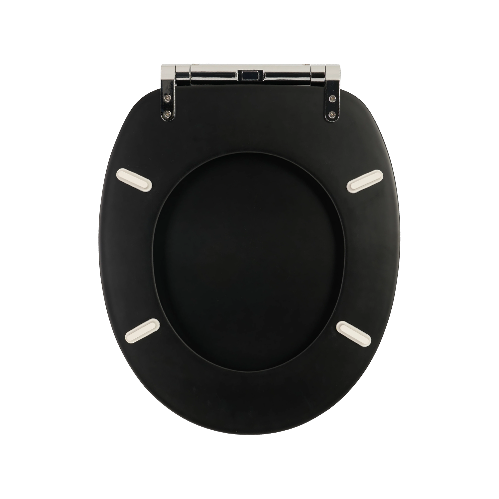 Matte black skin-like textured molded toilet seat Matte black skin-like textured molded toilet seat