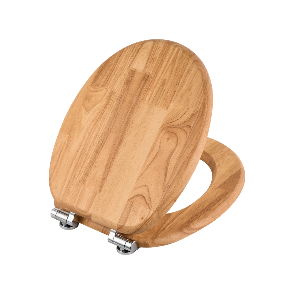 Natural matte rubberwood toilet seat Natural matte rubberwood toilet seat