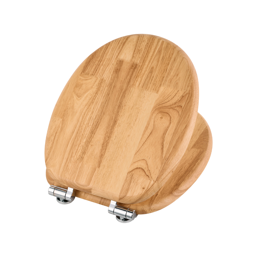 Natural matte rubberwood toilet seat Natural matte rubberwood toilet seat