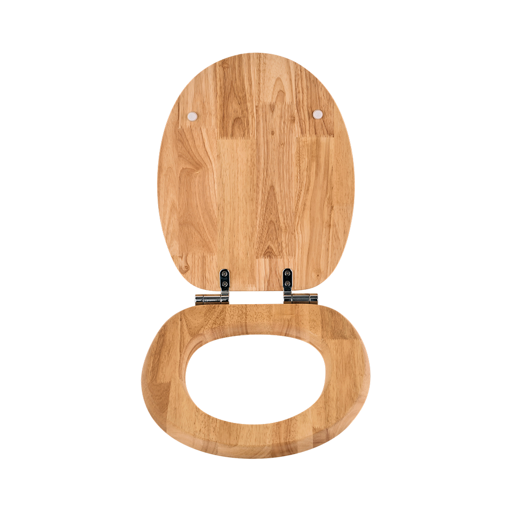 Natural matte rubberwood toilet seat Natural matte rubberwood toilet seat