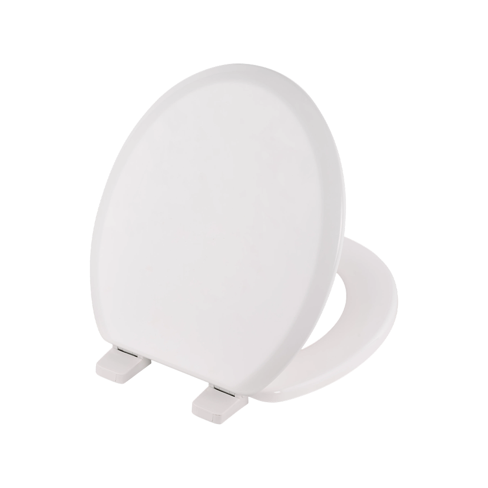 Glossy white molded toilet seat Glossy white molded toilet seat