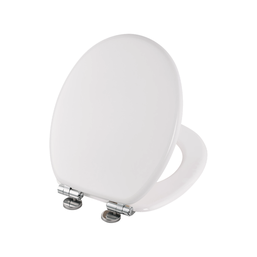 White high-gloss molded toilet seat White high-gloss molded toilet seat