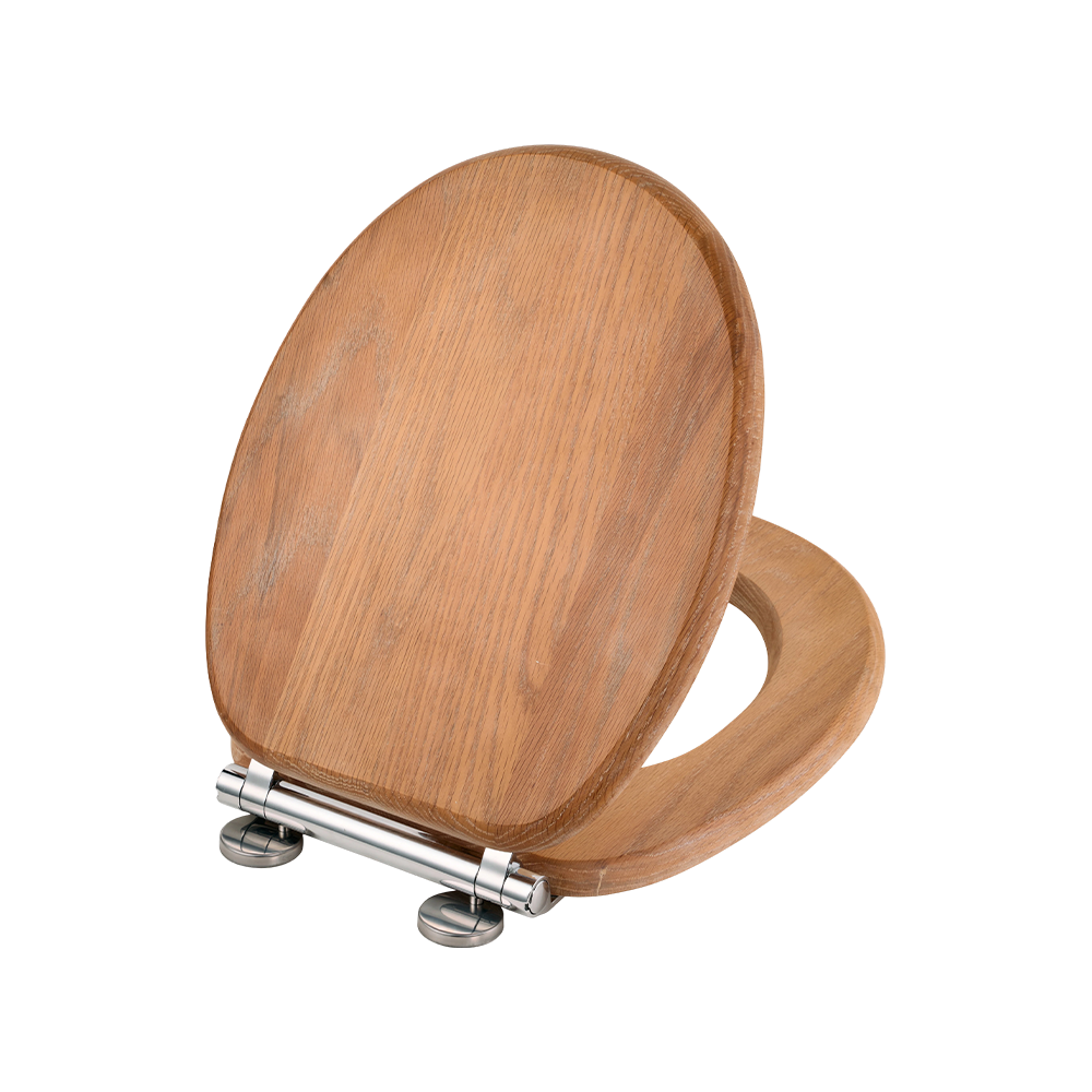 Antique-finish matte oak toilet seat Antique-finish matte oak toilet seat