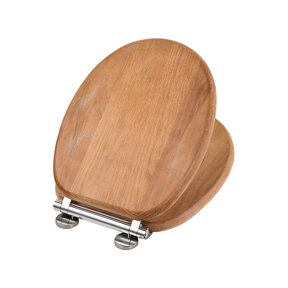 Antique-finish matte oak toilet seat Antique-finish matte oak toilet seat