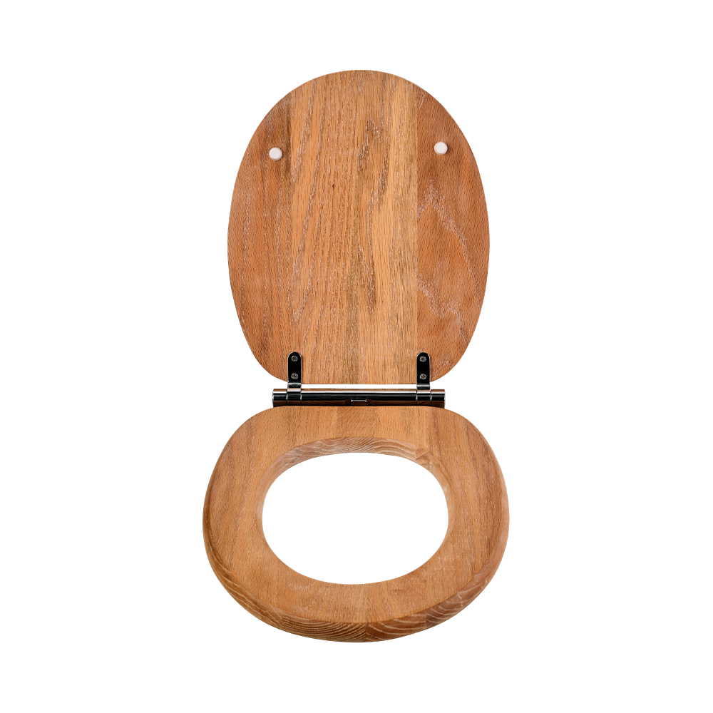 Antique-finish matte oak toilet seat Antique-finish matte oak toilet seat