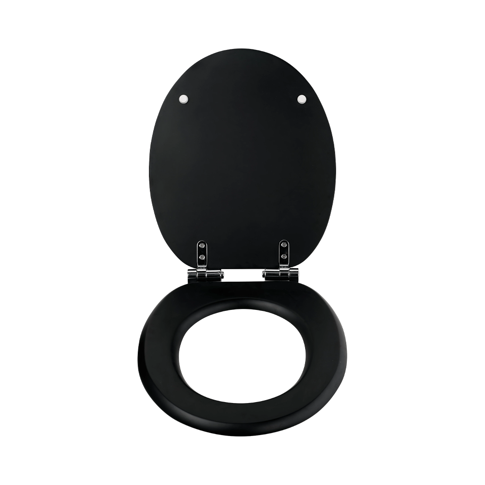 Matte black MDF toilet seat Matte black MDF toilet seat