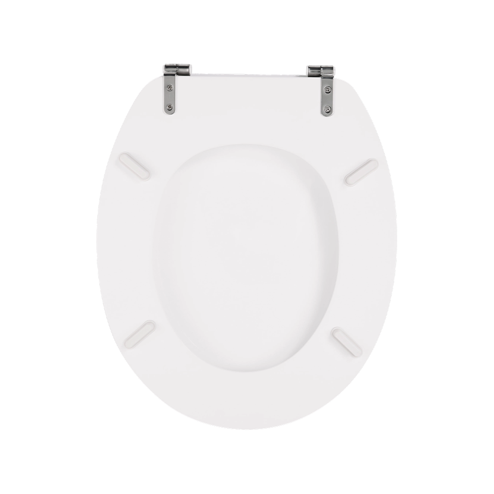 White high-gloss flat MDF toilet seat White high-gloss flat MDF toilet seat
