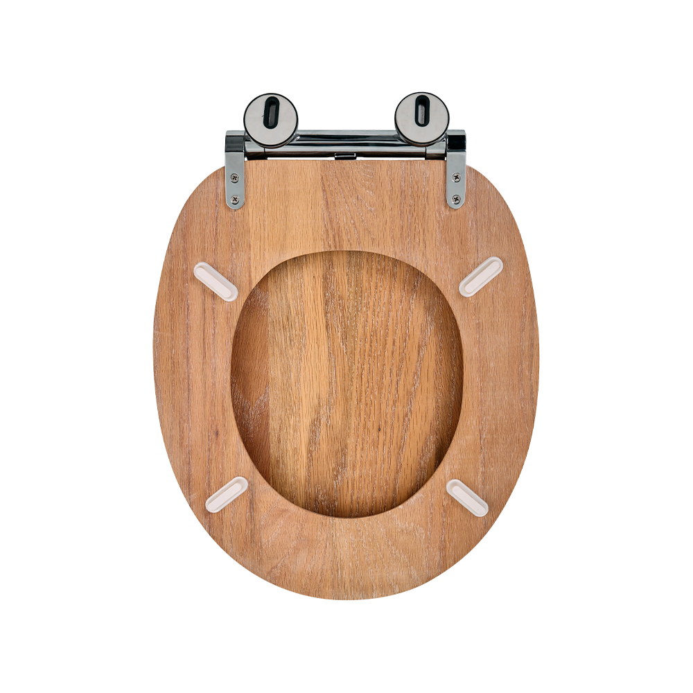 Antique-finish matte oak toilet seat Antique-finish matte oak toilet seat