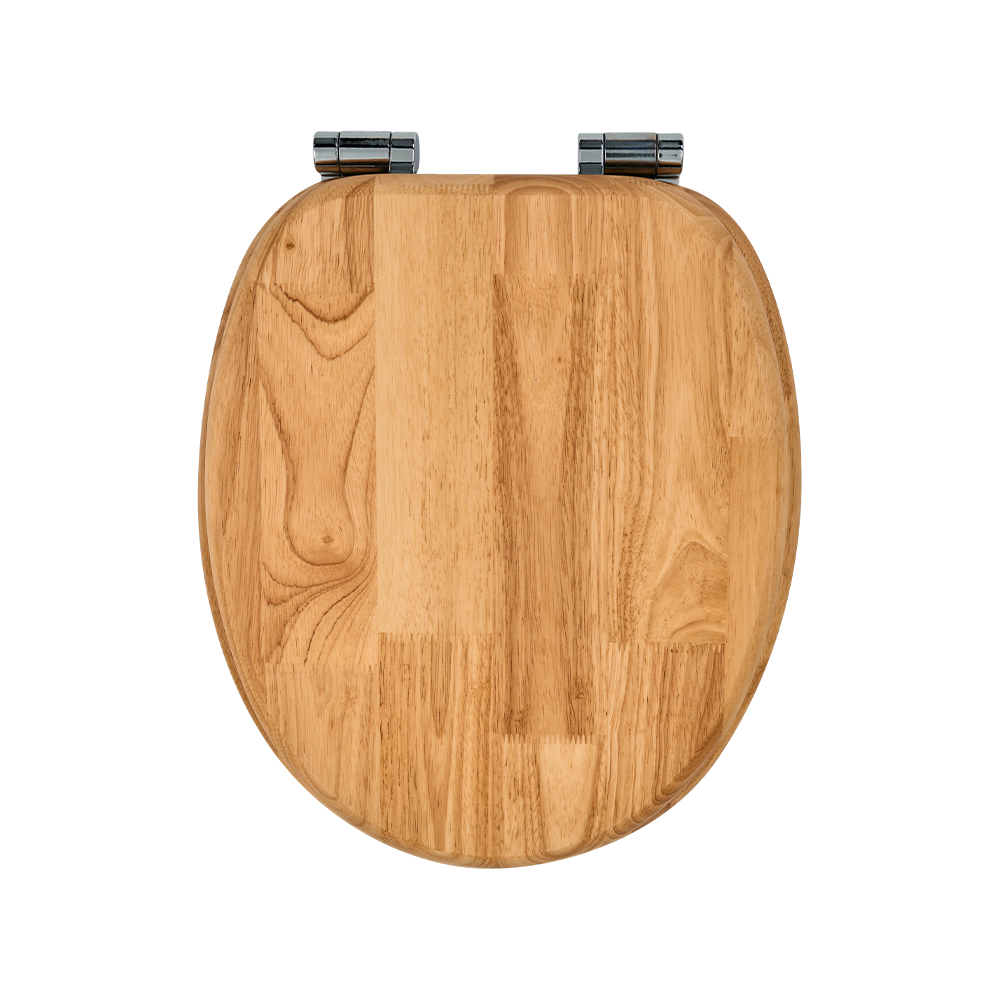 Natural matte rubberwood toilet seat Natural matte rubberwood toilet seat