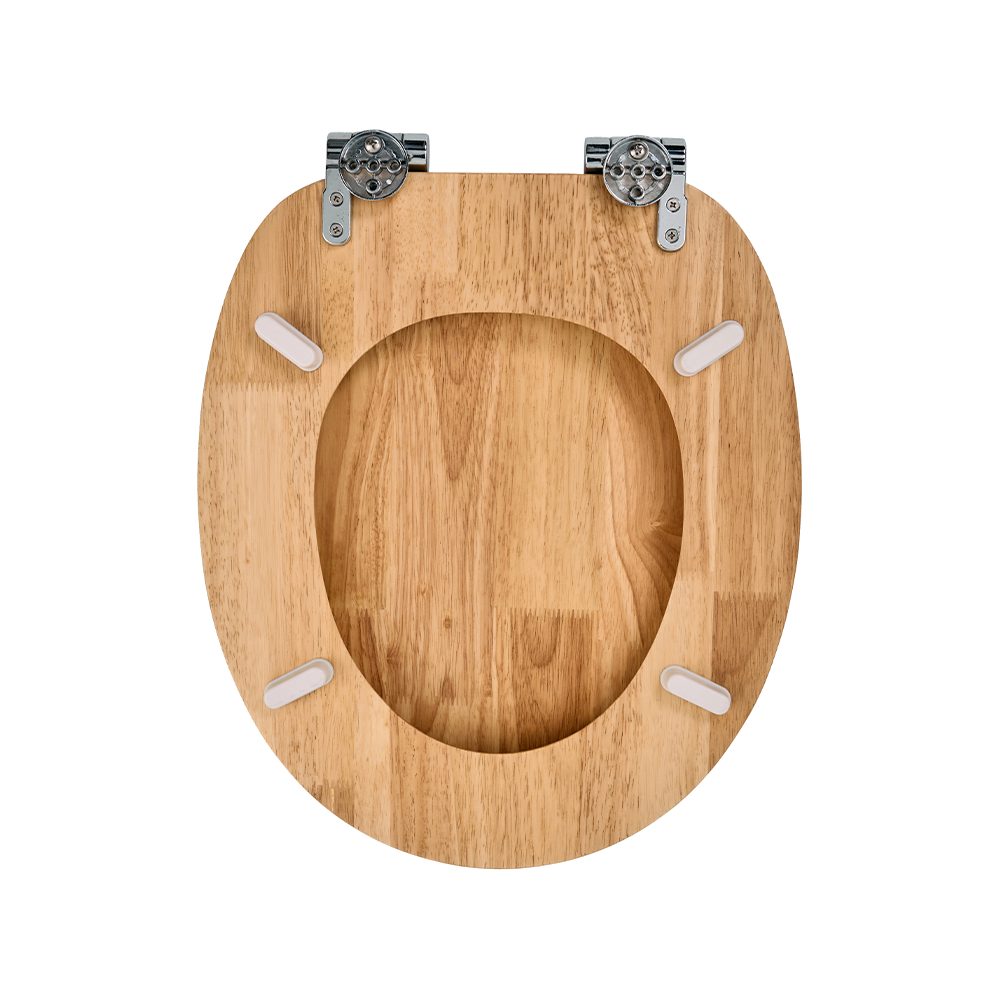 Natural matte rubberwood toilet seat Natural matte rubberwood toilet seat