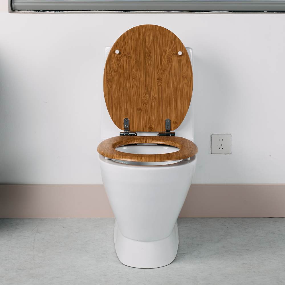Moso bamboo PVC molded toilet seat Moso bamboo PVC molded toilet seat