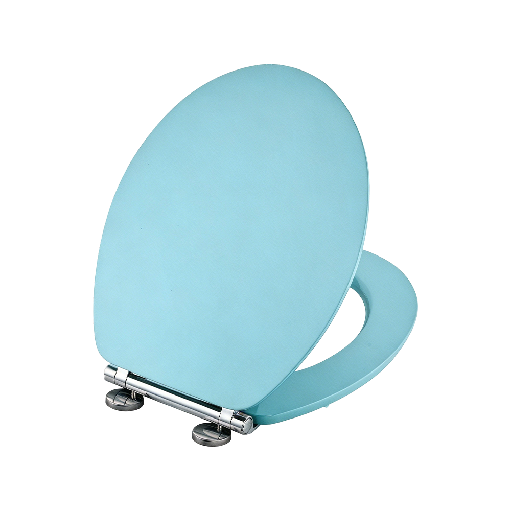 Sea blue matte flat MDF toilet seat Sea blue matte flat MDF toilet seat