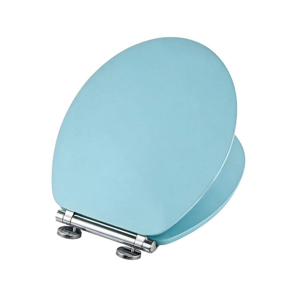 Sea blue matte flat MDF toilet seat Sea blue matte flat MDF toilet seat