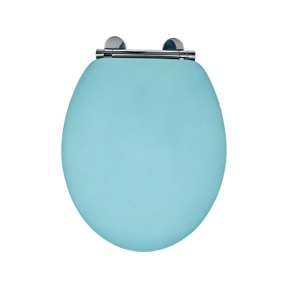 Sea blue matte flat MDF toilet seat Sea blue matte flat MDF toilet seat
