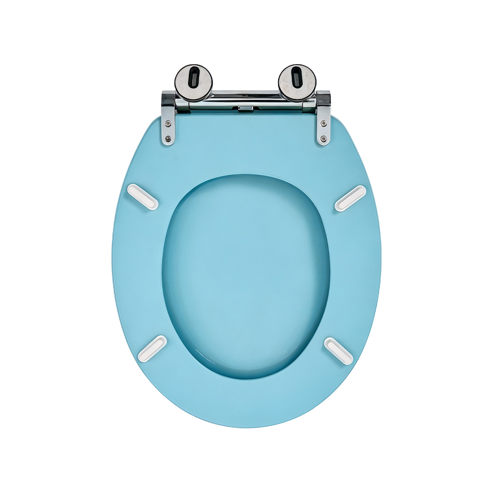 Sea blue matte flat MDF toilet seat Sea blue matte flat MDF toilet seat