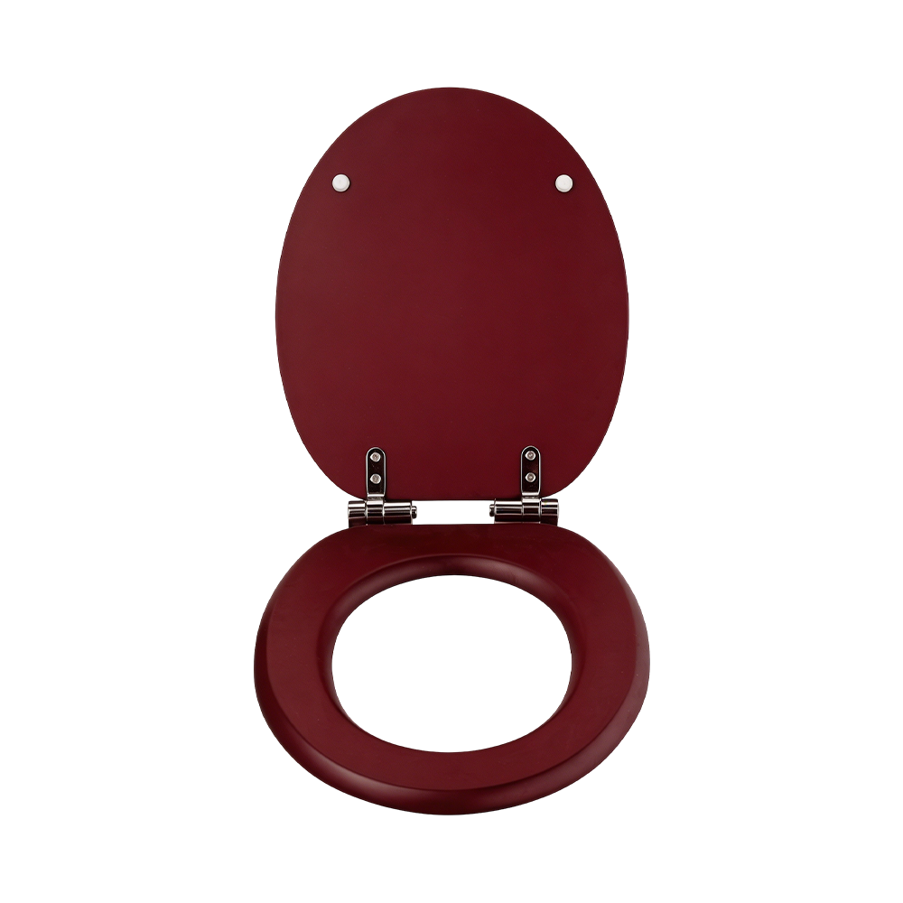 Red high-gloss flat MDF toilet seat Red high-gloss flat MDF toilet seat