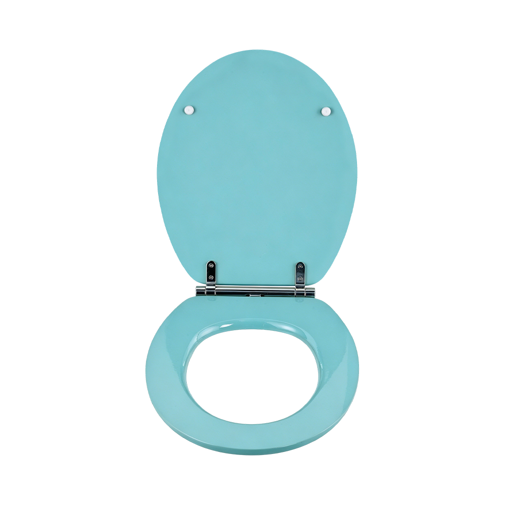 Sea blue matte flat MDF toilet seat Sea blue matte flat MDF toilet seat